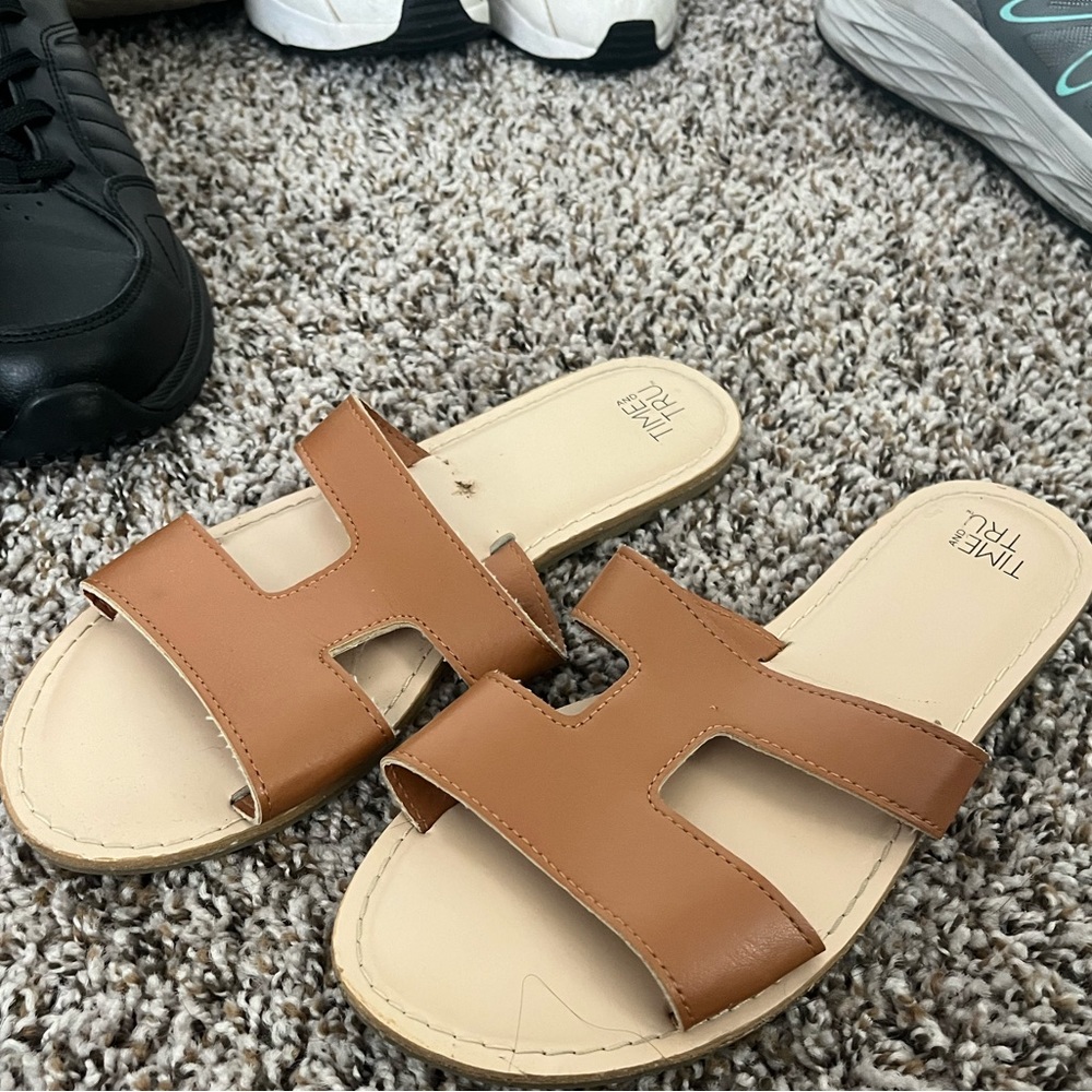Brown time and tru sandals size 7